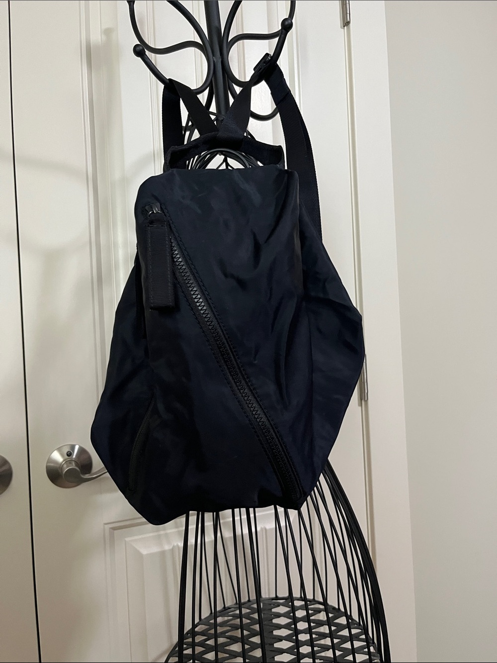 lululemon athletica Black Nylon Sling Backpack